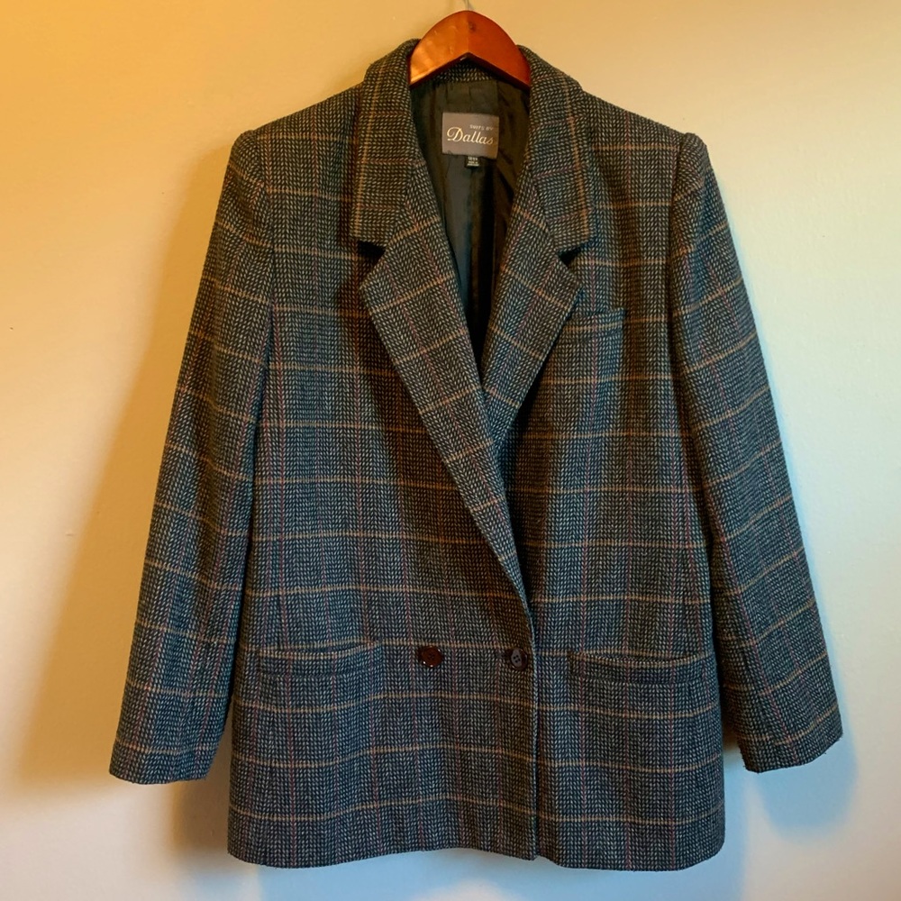 Vintage by Dallas Tweed Wool oversized Blazer